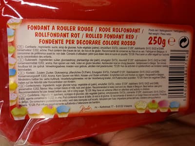 Fondant à rouler rouge