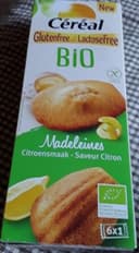 Madeleines saveur citron sans gluten et sans lactose
