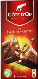 Tablette de chocolat au lait et éclats de noisettes