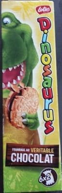 Dinosaurus Biscuits fourrés au véritable chocolat