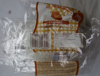 10 Gaufres fourrées Caramel