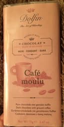 Dark chocolate with ground coffee
