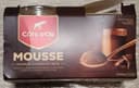 Mousse double chocolat noir