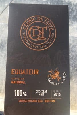Chocolat Cedric de Taeye 100%
