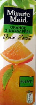 Jus d'orange avec pulpe à base de concentré doux
