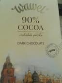 90% cocoa dark chocolate