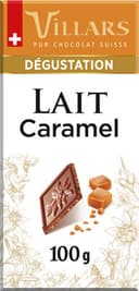 Tablette de chocolat au lait caramel dégustation