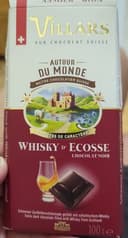 Chocolat Villars Noir Whisky Tourbé d'Ecosse 100g