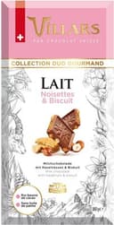Tablette de chocolat au lait avec noisettes & biscuit