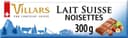 Tablette de chocolat au lait suisse aux noisettes
