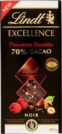 Chocolat noir Framboise Noisettes 70% cacao