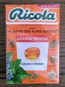 Bonbons Suisses aux plantes sans sucres orange menthe