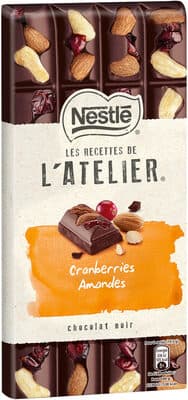 Chocolat Noir, Cranberries, Amandes