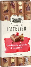 NESTLE L'ATELIER Chocolat au Lait, Cranberries, Amandes et Noisettes