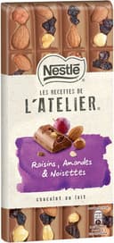 NESTLE L'ATELIER Chocolat au Lait, Raisins, Amandes et Noisettes