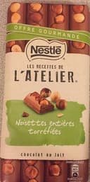 Chocolat au lait noisettes entières torréfiées