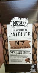 Les Recettes de l'Atelier - Chocolat noir de dégustation aux éclats de fèves de cacao caramélisés