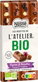 NESTLE L'ATELIER BIO Lait Raisin Noisettes 170g