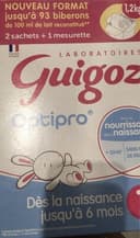 GUIGOZ Optipro 1er âge Bag In Box Lait Infantile - 2 x 600g