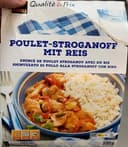 Émince de poulet stroganov avec du riz