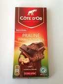 Tablette de chocolat au lait fourré praliné double noisettes