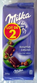 Chocolat Noisettes entières (Lot de 2)