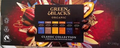 12 miniature bars of dark & milk chocolate