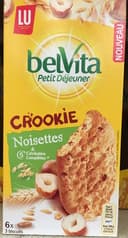 BelVita Petit Déjeuner - Crookie - Noisettes & 5 céréales complètes