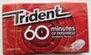 Trident 60 Minutes Strawberry 20 G. Fresa