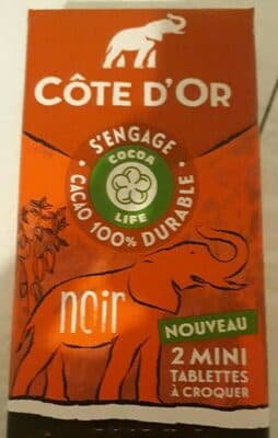 2 mini tablettes à croquer noir
