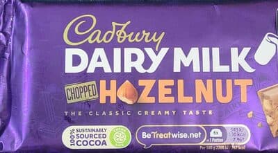 Dairy Milk Chopped Nut 1 Chocolate Bar