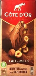 Lait Noisettes Entières