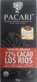 Los Rios Organic Chocolate, 72% Cacao