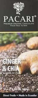 Organic chocolate with ginger & chia
