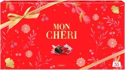 Boîte cadeau de chocolats cerise et liqueur