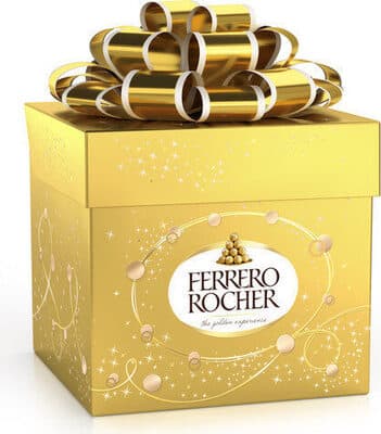 Boîte cube remplie de chocolats pralinés