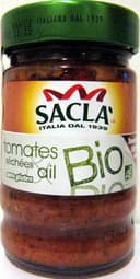 Sauce bio aux tomates séchées et ail sans gluten en bocal