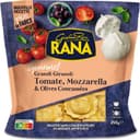 Ravioli tomate, mozzarella, olives concassées