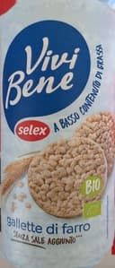 Vivi bene gallette di farro a basso contenuto