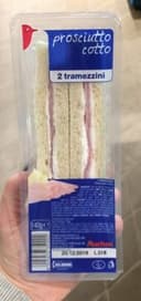 2 tramezzini prosciutto cotto