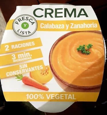 Crema De Calabaza Y Zanahoria