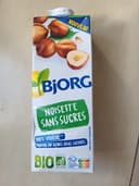 Boisson biologique à base de noisettes, sans sucre, stérilisé uht