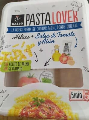 Pasta Lover Hélices + Salsa de tomate y Atún