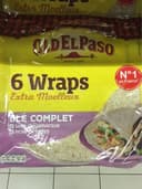 6 wraps extra moelleux blé complet