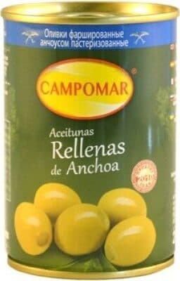 Aceituna Campomar Rellena Anchoa 300 / 320 120 GR.