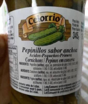 Pepinillo sabor anchoa