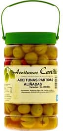 Aceitunas partidas aliñadas
