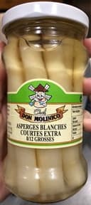 Asperges blanches courtes extra 8/12 grosses