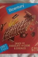 Snack de chocolate con leche y cereales