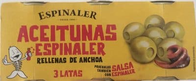 Aceitunas Rellenas De Anchoa Espinaler 3X50GR
